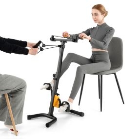 Pedalera Ejercitadora Bicicleta de Ejercicio Plegable para Manos Brazos Piernas Rodillas Equipo de Rehabilitación para Personas Mayores