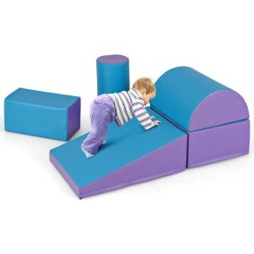 Juego de Bloques de Espuma Grandes para Niños Bloques de Construcción Juguetes Educativos para Bebé Azul Real