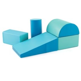Juego de Bloques de Espuma Grandes para Bebé Bloques de Construcción Juguetes Educativos para Niños Verde y Azul