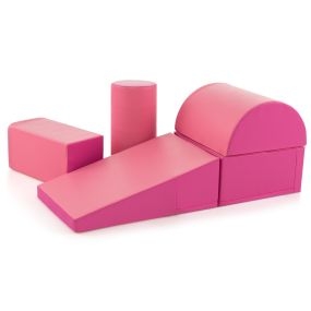 Juego de Bloques de Espuma Grandes para Niños Bloques de Construcción Juguetes Educativos para Bebé Rojo