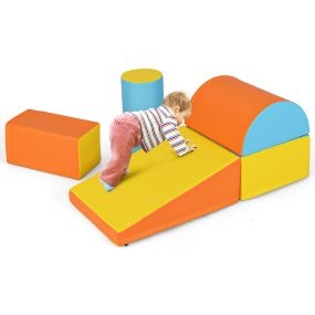 Juego de Bloques de Espuma Grandes para Niños Bloques de Construcción Juguetes Educativos para Bebé Amarillo