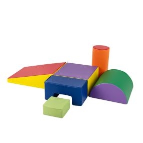 Juego de 6 Bloques de Espuma Grandes Juego de Juguete para Jugar y Escalar Aprendizaje para Niños de 1-3 Años con Cubierta de PU Púrpura