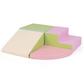 Juego de Bloques de Espuma 4 Piezas con Velcro para Escalar y Gatear para Bebés Estructuras de Bloques Suaves Juego Activo Verde