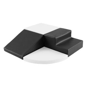 Juego de Bloques de Espuma 4 Piezas con Velcro para Escalar y Gatear para Bebés Estructuras de Bloques Suaves Juego Activo en Interiores Blanco
