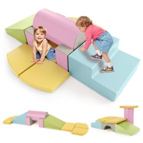 Juguetes de Escalada de Espuma 10 Piezas Equipo de Gimnasio Interior para Niños de 1 a 3 Años Multicolor 2