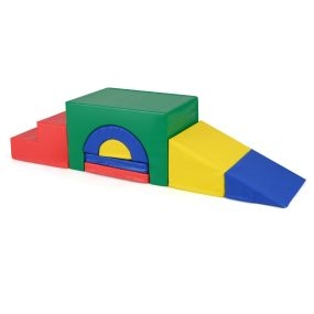 Bloques de Escalada de Espuma de 7 Piezas Gimnasio de Juego de PU Suave Estructuras Ligeras para Bebés Multicolor