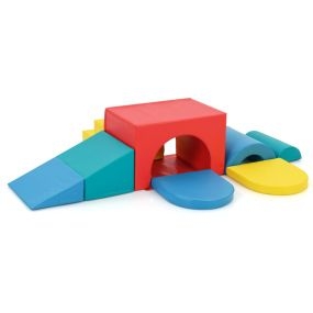 Bloques de Escalada de Espuma de 7 Piezas Gimnasio de Juego de PU Suave Estructuras Ligeras para Bebés Multicolor1