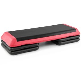 Plataforma step ajustable para ejercicios aeróbicos base antideslizante portátil rosa carga 250 kg