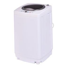 3,5L Lavadora con Función de Deshidratación Automático Portátil Un Barril Independiente Blanco