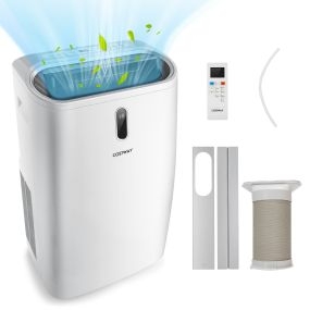 Aire acondicionado portátil 5 en 1 14000 BTU blanco con mando, deshumidificador y calentador
