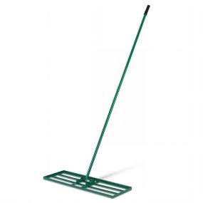 Rastrillo para Nivelar Césped 75x25cm con Mango Ergonómico Ahorra Esfuerzo para Jardín Patio Campo Golf Verde