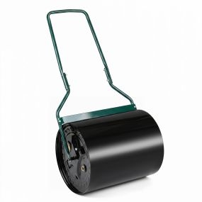 Rodillo de césped de jardín metálico rellenable 60 L mango ergonómico negro