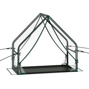 Mini Invernadero de Jardín Ligero Fácil de Montar con Cuerdas Antiviento para Plantas Pequeñas Delicadas 92 x 50 x 85 cm Transparente