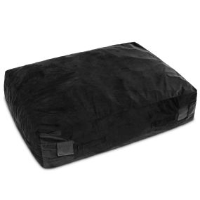 Colchoneta de Amortiguación con Espuma Gruesa para Niños y Adultos Funda Lavable con Tela de Terciopelo Resistente 120 x 90 x 30 cm Negro
