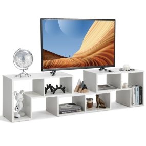 Mueble Consola de TV de 3 Piezas de Combinación Centro de Entretenimiento para TV hasta 65’’ para Salón Blanco