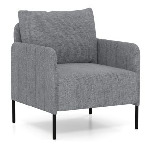 Sofá Individual con Cojín con Patas Ajustables Silla Moderna de Lectura 73 x 79 x 79 cm Gris