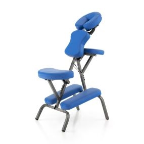 Silla de Masaje Plegable Altura Ajustable Silla para Tatuaje Estética SPA Ligera Portátil con Bolsa Transporte 48 x 55 x 120 cm Azul