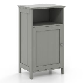 Armario para Baño Aramrio Madera Multifuncional con Puerta Individual y Repisa Regulable Organizador Moderno 40 x 30 x 70 cm Gris