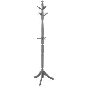 Perchero con 9 Ganchos Soporte para Abrigos con Base de Tres Patas y Altura Ajustable Hasta 175cm-Gris
