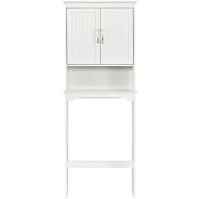 Gabinete de almacenamiento sobre el inodoro con puertas dobles y estante ajustable 169 cm