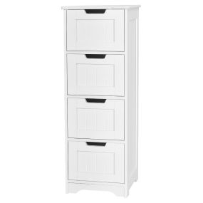 Armario de baño con 4 cajones 30 x 30 x 83 cm blanco