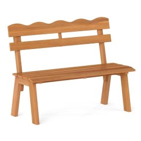 Banco Jardín Madera Acacia Exterior 360kg 2 Personas Respaldo Ondulado Asiento Listones Porche Balcón