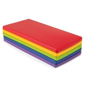 5 Colchonetas para Descanso Infantil Colchonetas de Espuma para Niños Almohadillas Portátiles para Dormir Arcoíris con Fundas Multicolor