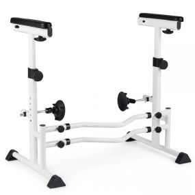 Asistente para levantarse de inodoro con apoyabrazos, altura ajustable 64-74 cm, estructura metálica, barra de seguridad para ancianos y embarazadas