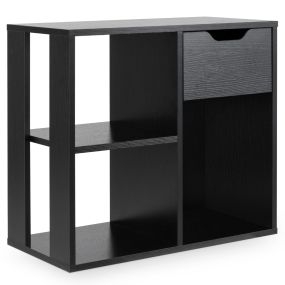 Estantería de 3 cubos con cajón 60 x 30 x 53 cm negro