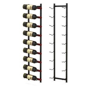 Botellero de Pared para 9 Vinos Soporte Colgante Metal Inoxidable para Botellas de Vino Estante de Vino Vertical para Cocina Comedor Bar