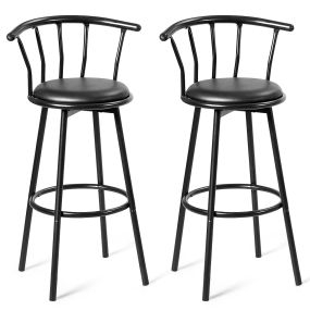 Juego de 2 Sillas de Bar Taburete Alto de Metal para Hogar Cocina Comedor Taburete Industrial