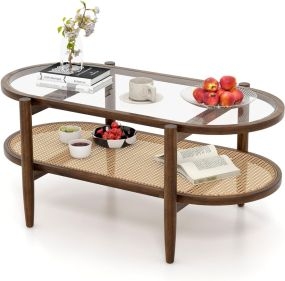 Set de Salón 2 en 1 Mesa de Café con Almacenamiento y Silla de Ocio Reclinable de Madera y Vidrio Templado para Relajación Total Gris