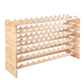 Estante de Vino para 72 Botellas Botellero de Madera Sostenedor en Bodega Bar Hogar