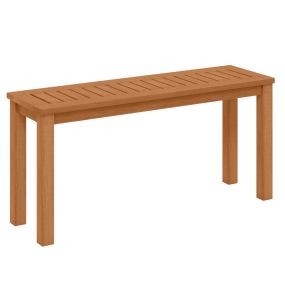 Banco de Madera de Exterior Banco de Comedor para Patio sin Respaldo con Asiento de Listones de 1 M de Largo para Jardín Porche Entrada