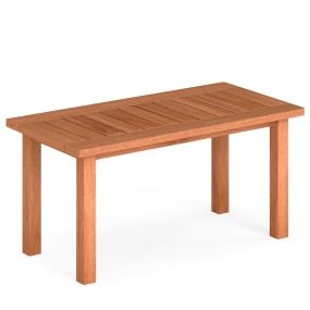 Mesa Auxiliar Exterior de Madera con Encimera de Listones Patas Estables Conexión Reforzada para Jardín Terraza Patio Balcón