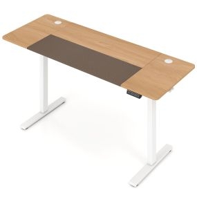 Escritorio elevable eléctrico con pantalla LED 3 alturas memorizables y 2 ganchos natural