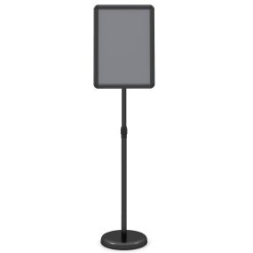 Soporte de suelo para carteles A3 ajustable 360° base antideslizante negro