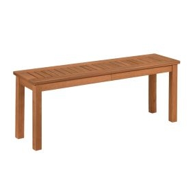 Banco Multiusos de Madera Maciza sin Respaldo para 2 Personas Carga 200 kg 120x30,5x47 cm para Jardín Patio o Balcón Natural