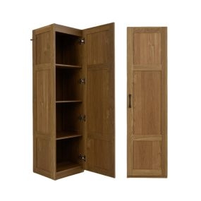 Gabinete de almacenamiento alto de 4 niveles con puerta 40 x 37,5 x 149 cm natural