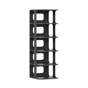 Organizador Zapatos Apilable 6 Niveles Estante Estrecho Vertical Ahorra Espacio Montaje sin Herramientas Negro