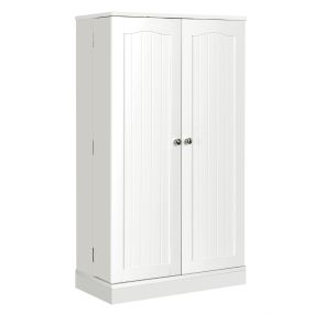 Armario Despensa para Cocina con Doble Puerta Repisas Regulables Organizador Alacena Salva Espacio para Comedor Blanco 59 x 30,5 x 103 cm
