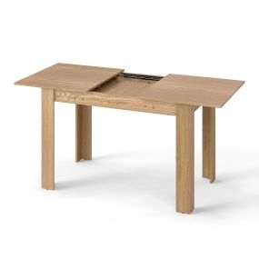 Mesa de Comedor Extensible de Madera con Diseño Ahorra Espacio Soporta Hasta 110 kg para Uso Familiar Resistente 158 x 70 x 76 cm Natural