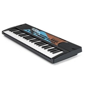 Teclado de Piano para Niños Piano Eléctrico Portátil de 49 Teclas con 8 Ritmos 8 Tonos y 10 Demostraciones Instrumento Musical Negro