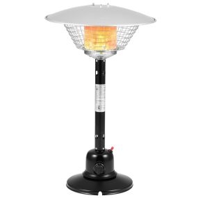 90cm Calentador Portátil De Mesa Para Patio De Gas Propano Para Exteriores con Protección Contra Vuelcos y Sobrecalentamiento Negro
