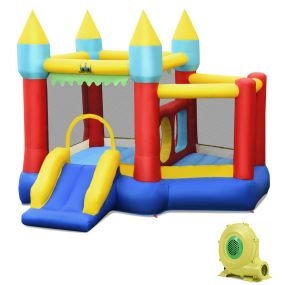 Castillo hinchable con piscina, 100 pelotas y tobogán, 301 x 313 x 245 cm