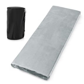 Colchón de Camping Enrollable Impermeable Estera De Dormir Portátil Ligera para Exteriores con Bolsa 183 x 62,5 x 6,5cm Gris