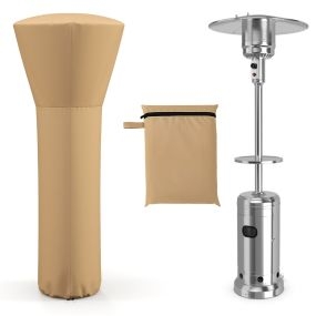 Funda para Calefactor de Patio 210D con Cremallera Bolsa de Almacenamiento Impermeable a Prueba de Polvo Resistente al Viento Resistente Beige