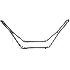 Soporte de Hamaca con 2 Cadenas y 2 Ganchos en S Ideal con Barras Extensibles Negro 280 x 90 x 115 cm