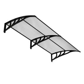 Marquesina para ventana o puerta 150 x 100 cm protección solar, lluvia, nieve y viento para exterior y aire acondicionado