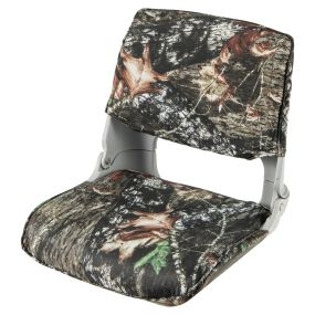 Asiento acolchado plegable para barco con respaldo bajo, 4 pernos, camuflaje impermeable